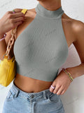 Women Basics Casual Knit Sleeveless