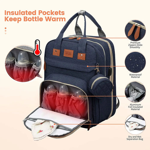 3 In 1 Backpack Foldable Baby Bed